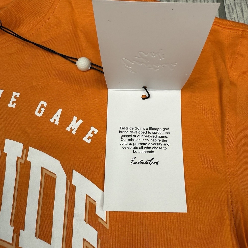 Eastside Golf Shirt Womens Orange Cropped Nwt Crop Top Golfing Gym Logo Size S — image 4 of 8
